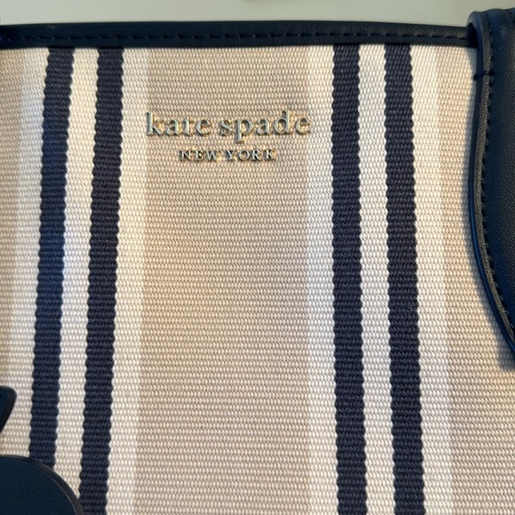 NW tags removed - Kate Spade ♠️ striped fabric and leather tote - Picture 11 of 17